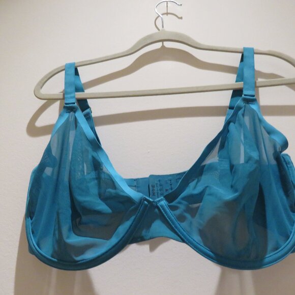 CUUP The Plunge Mesh Bra in Turquoise Teal - Size 34H - Picture 8 of 14